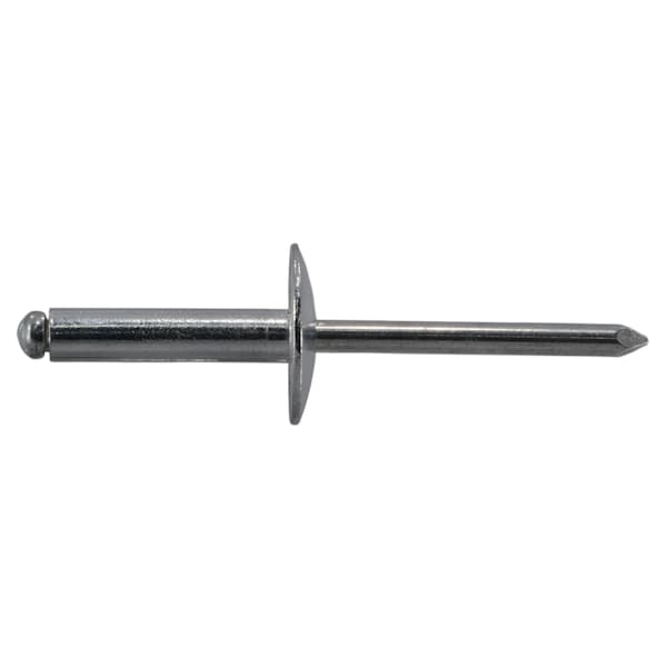 Blind Rivet, Large Flanged Head, 3/16 in Dia., 1/2 in L, Aluminum Body, 50 PK